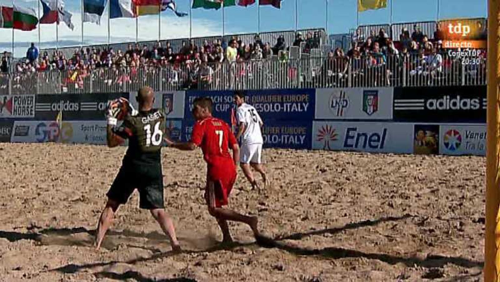 Fútbol playa - Clasificación Campeonato del Mundo. Zona europea. 2ª Fase. España - Francia - Desde Jesolo (Italia) - ver ahora