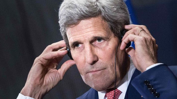 Telediario 1 - Kerry busca apoyos para la lucha contra el Estado Islámico