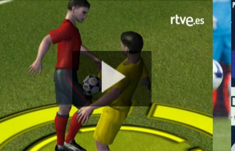 El árbitro no señala penalti sobre el Osasuna en el área del Villarreal.