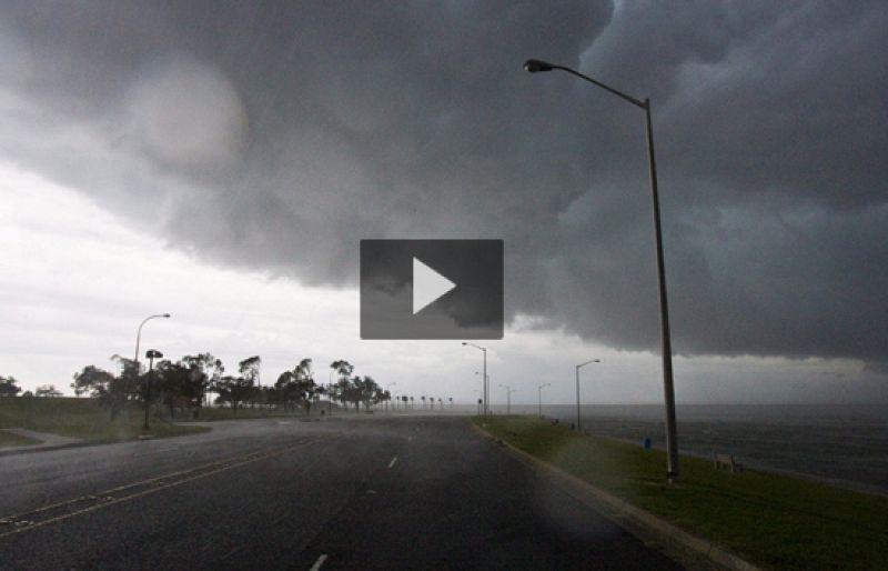 Primeros efectos de Gustav en Luisiana y Nueva Orleans