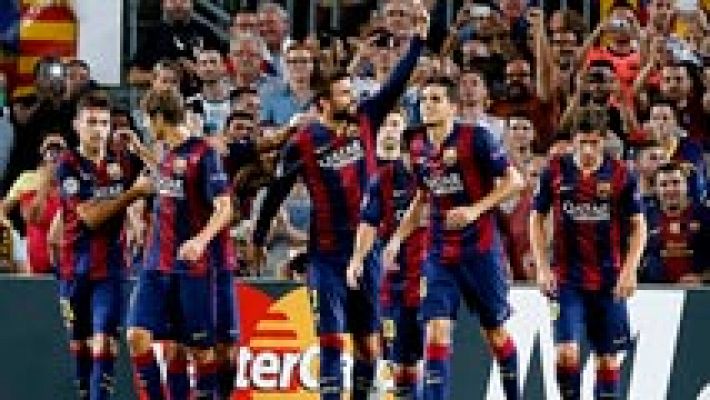 Telediario 1 - El Barça de Luis enrique debuta con victoria en Champions