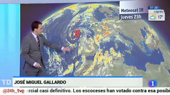 El tiempo - Nubes y chubascos en la Sierra y temperaturas sin cambios