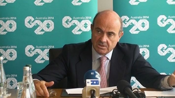 Telediario 1 - De Guindos dice que España no es inmune a la desaceleración