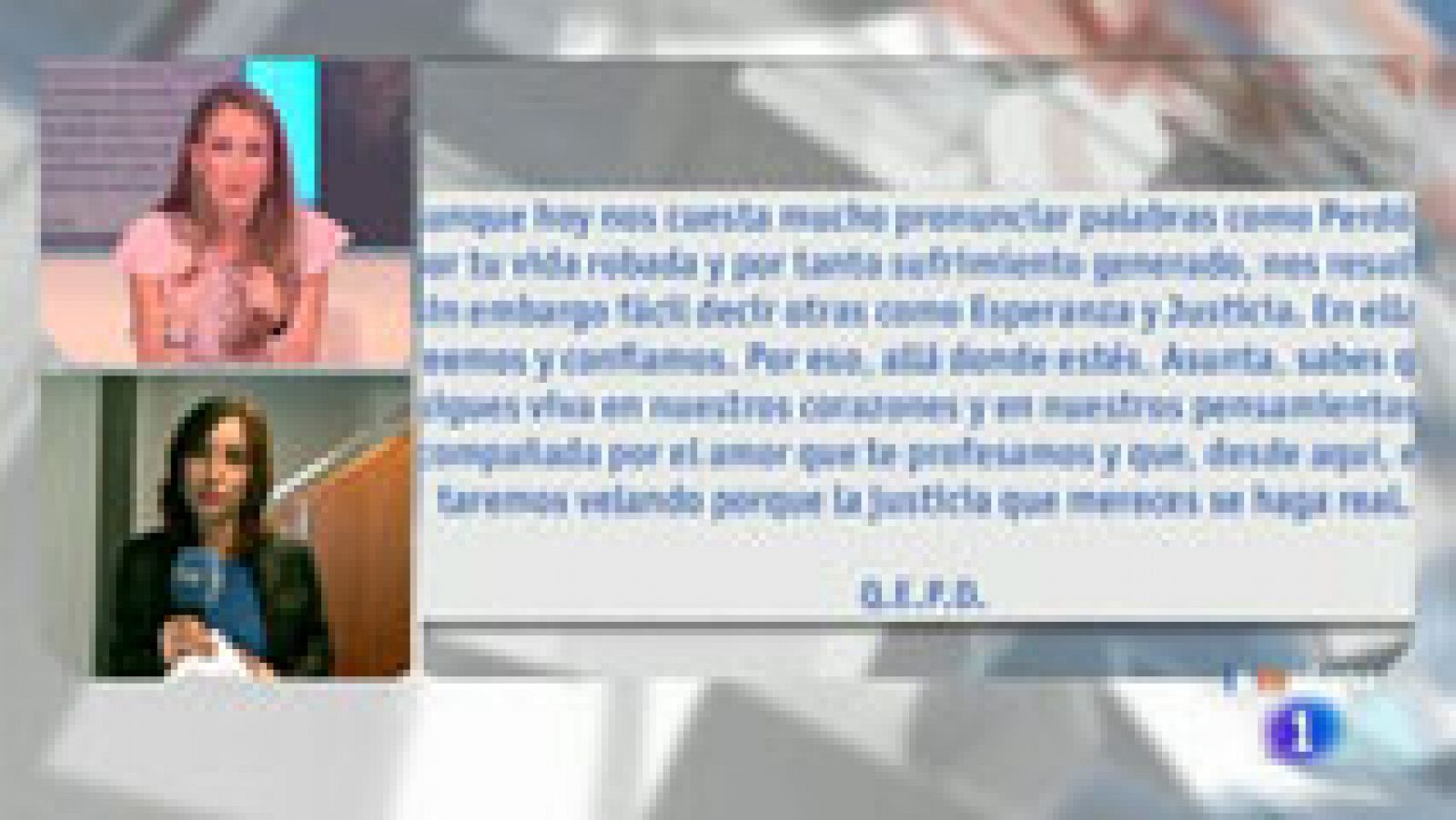 Carta íntima del entorno de Asunta