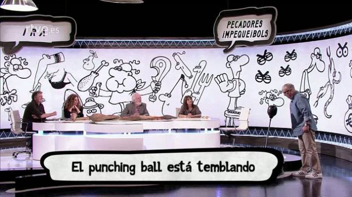 Leo Harlem descarga su ira con un punching ball