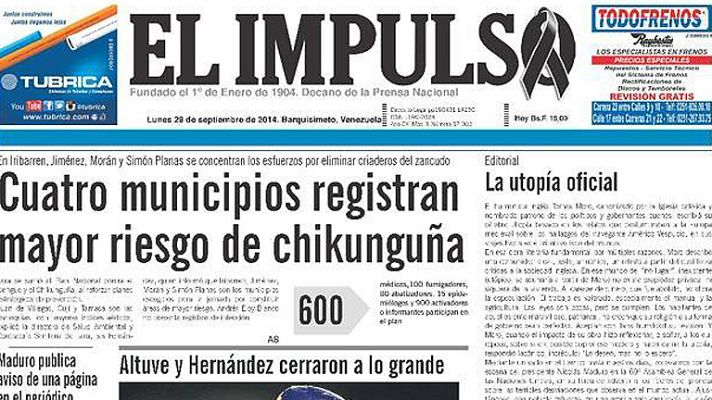 Telediario 1 - El periódico más antiguo de Venezuela deja de circular temporalmente por falta de papel