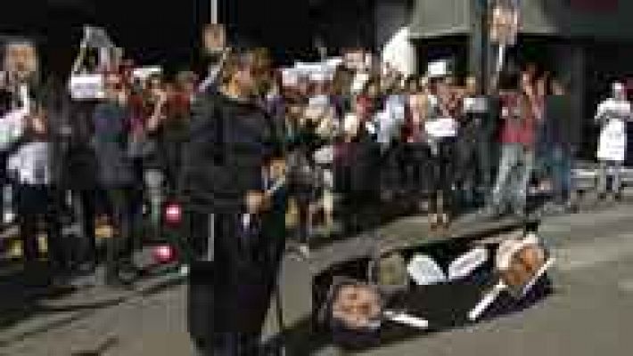 Telediario 1 - Paros parciales en RTVE