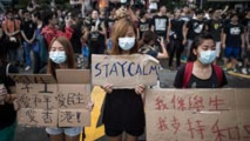 La protesta se extiende a nuevas zonas de Hong Kong en el día de la fiesta nacional en China