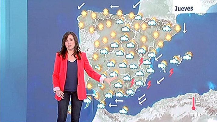 El tiempo - Lluvias en el Mediterráneo y tiempo estable en el norte y oe