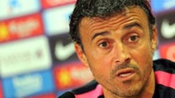 Telediario 1 - Luis Enrique asegura que su objetivo es el "marcador" y no tanto la pelota