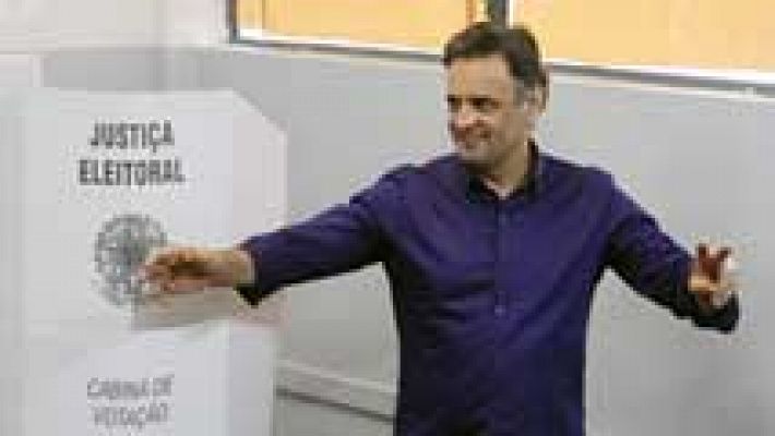 Telediario 1 - Dilma Rousseff contra Aécio Neves