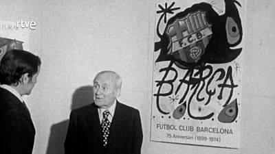 Joan Miró ha creat el cartell pels 75 anys del FC Barcelona