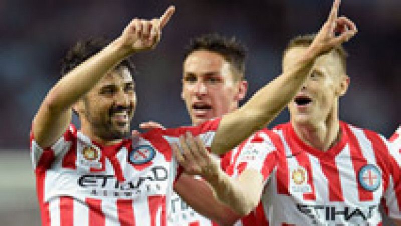 En su primer partido con el Melbourne City australiano, el español David Villa ya ha dejado su sello de goleador al ser el autor del tanto de su equipo.