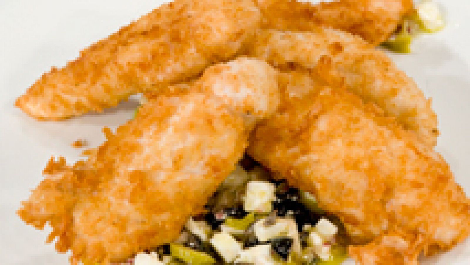 RTVE Cocina: Solomillos de pollo crispy a la mostaza con picadillo de ace | RTVE Play