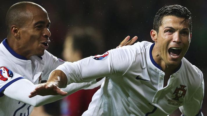 Telediario 1 - Cristiano, Kroos y James marcan antes de volver al Madrid