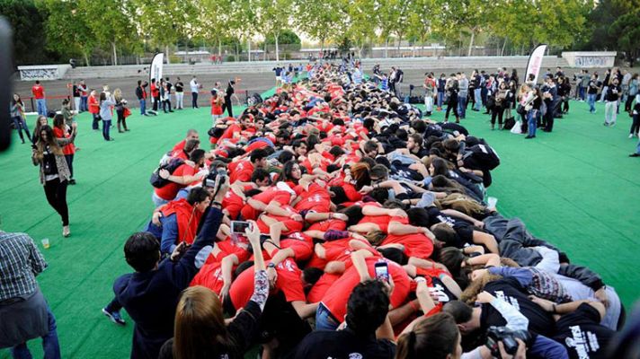 Telediario 1 - La melé más grande del mundo