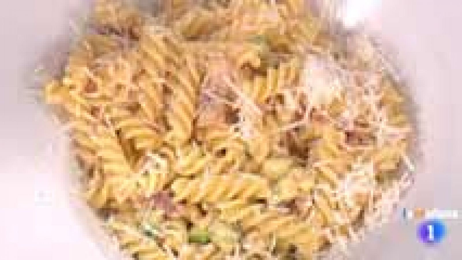 Fusilli con carbonara de calabacín 