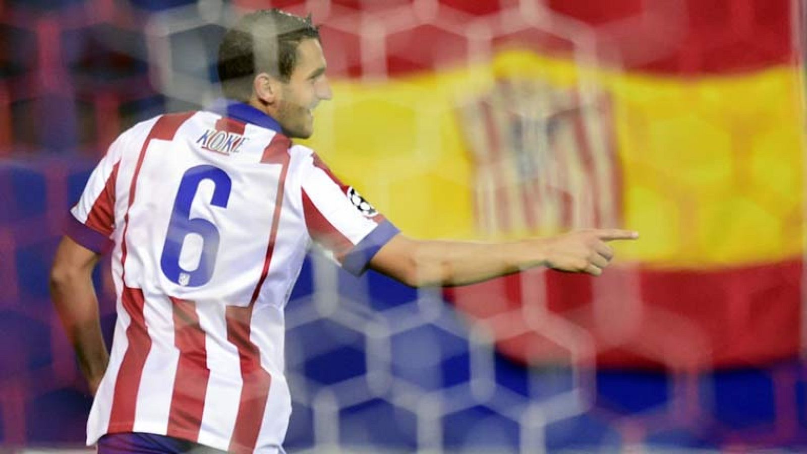 El centrocampista del Atlético Koke ha marcado el primer gol ante el Malmö, con un lanzamiento cruzado, tras pase de Arda Turan, en el minuto 47 de juego.