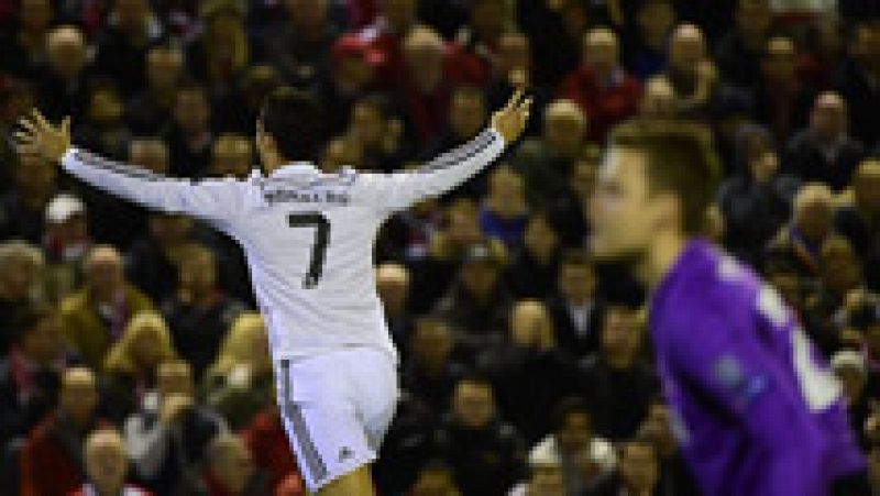 El Real Madrid ha sumado una brillante victoria en Anfield Road ante el Liverpool por 0-3, con goles de Crisitano Ronaldo y Benzema, dos.