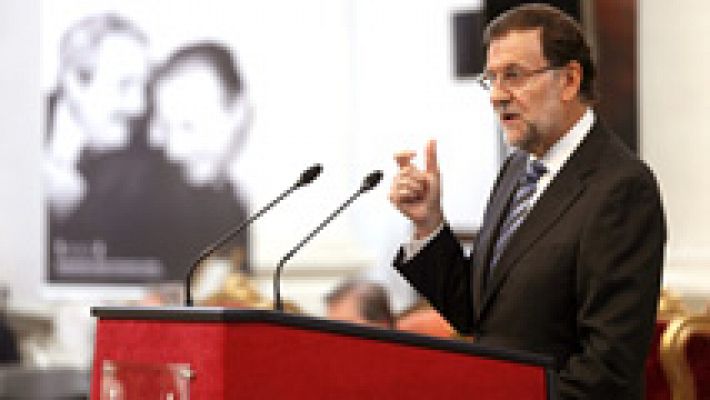 Telediario 1 - Rajoy destaca que las reformas acometidas han colocado a España en la senda de la recuperación