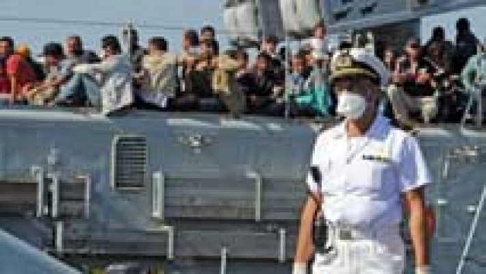 Telediario 1 - Arranca la operación "Tritón" en Italia