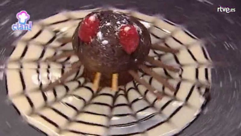 Receta Exprés - Tarántula de chocolate en su telaraña