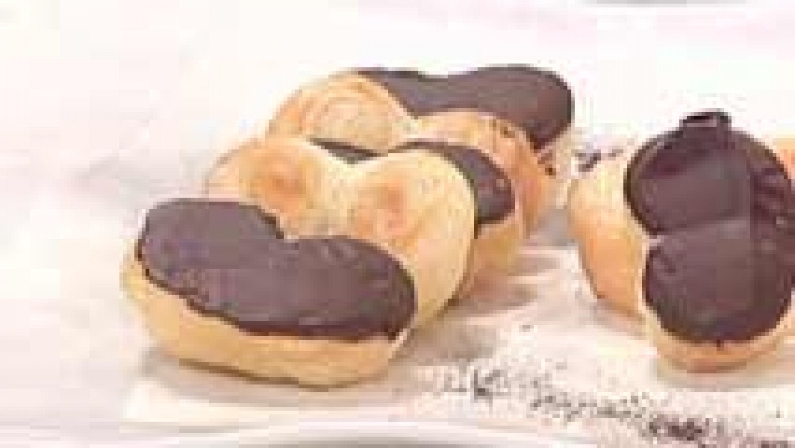  Palmeritas de hojaldre y chocolate