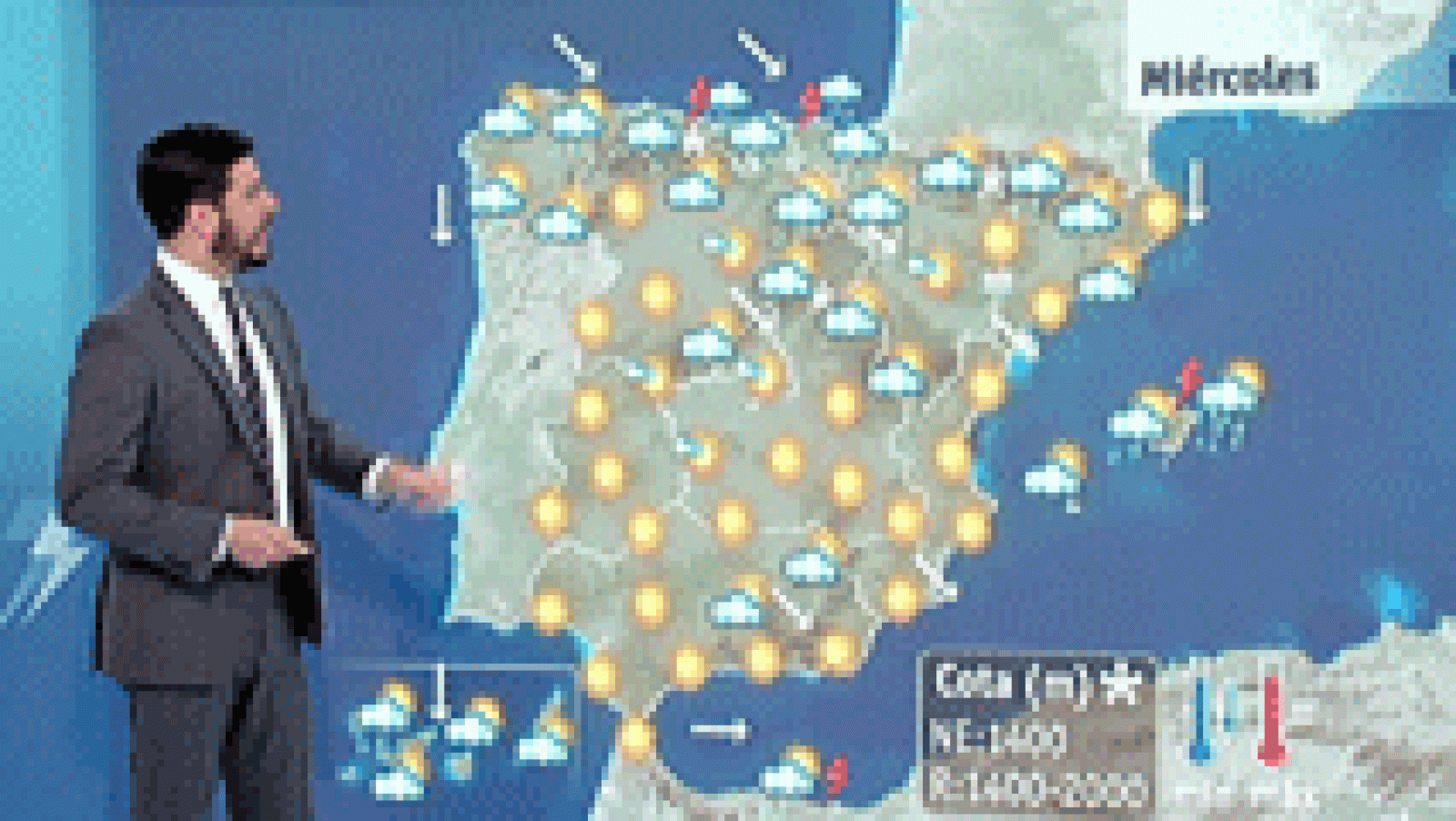 El tiempo: Fuertes precipitaciones en el norte de la Península y Baleares | RTVE Play