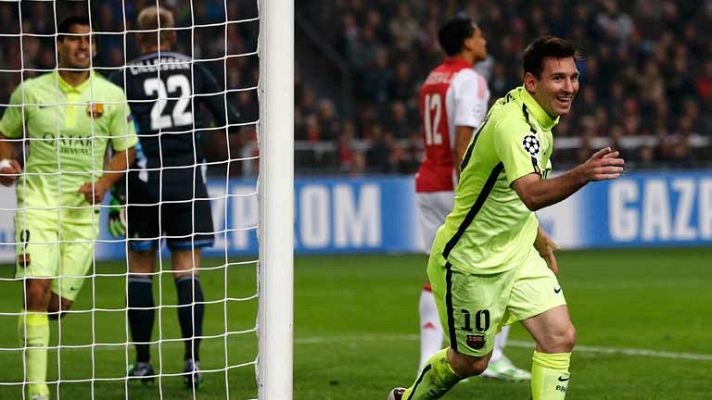 Champions League - Messi hace doblete e iguala a Raúl (0-2)