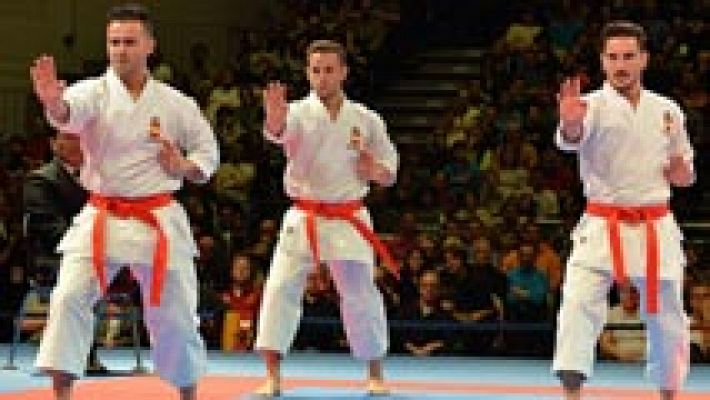 El equipo masculino español de kata se cuelga la medalla de oro