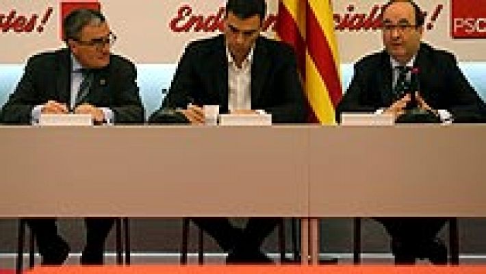Sánchez pide a Rajoy y a Mas que dialoguen