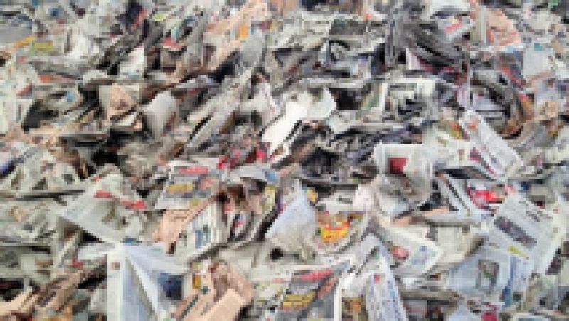 En el corazón del reciclaje de papel