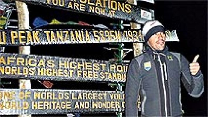 Telediario 1 - Contador y su equipo tuvieron "momentos delicados" en ascenso Kilimanjaro