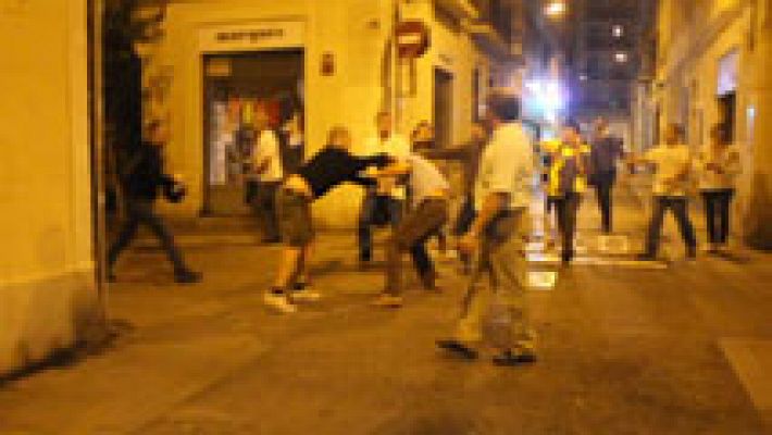 Telediario 1 - Agresión en Barcelona a varios ciudadanos de Ucrania
