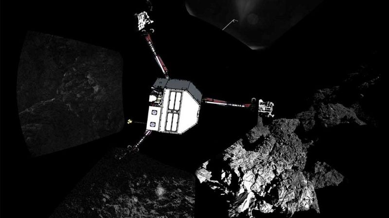 El módulo Philae envía las primera fotos realizadas desde la superficie del cometa 