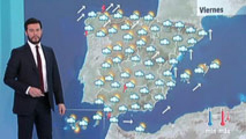 Lluvias en Pirineos, suroeste y Galicia, donde soplará viento fuerte
