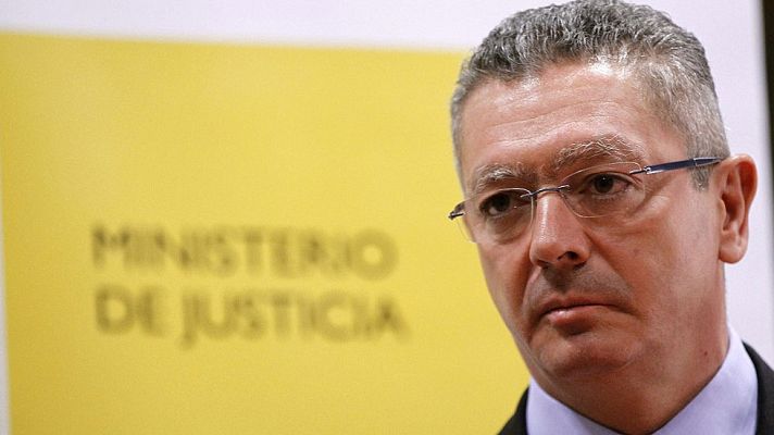 Telediario 1 - A Gallardón le dan "asco" los motivos por los que se retiró la reforma de la ley del aborto