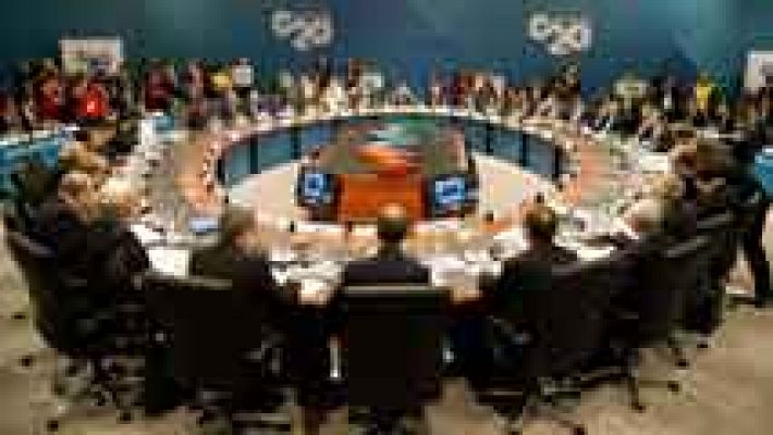 Telediario 1 - Primera jornada de trabajo de los líderes del G-20