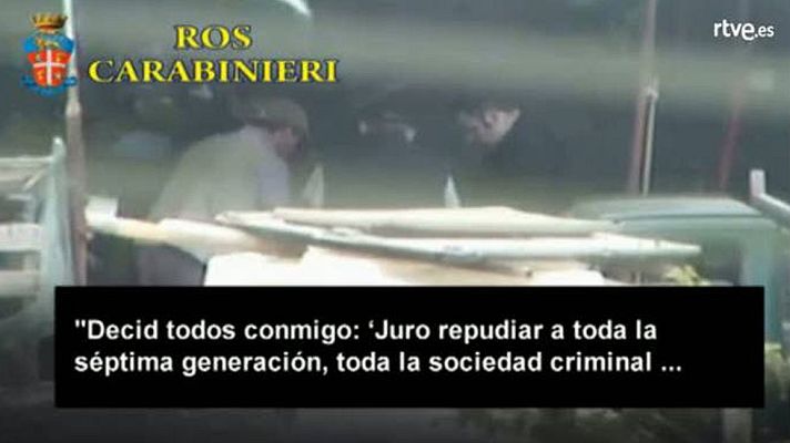 Telediario 1 - Una operación policial desvela los métodos y rituales la mafia calabresa