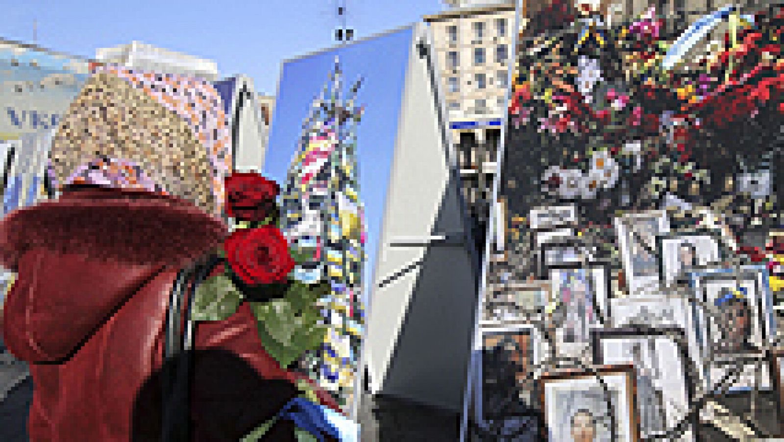 Telediario 1: Kiev celebra abrazado a EE.UU. el aniversario del Maidán mientras la guerra en el este no cesa | RTVE Play