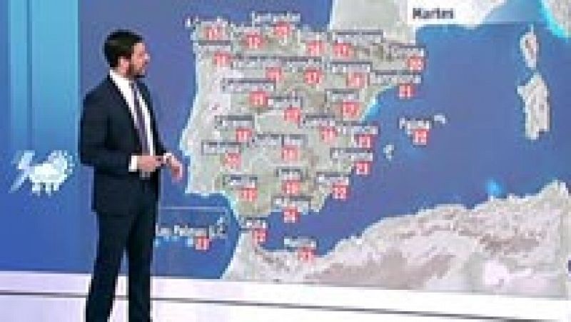 Tiempo variable, con lluvias ocasionales y temperaturas agradables