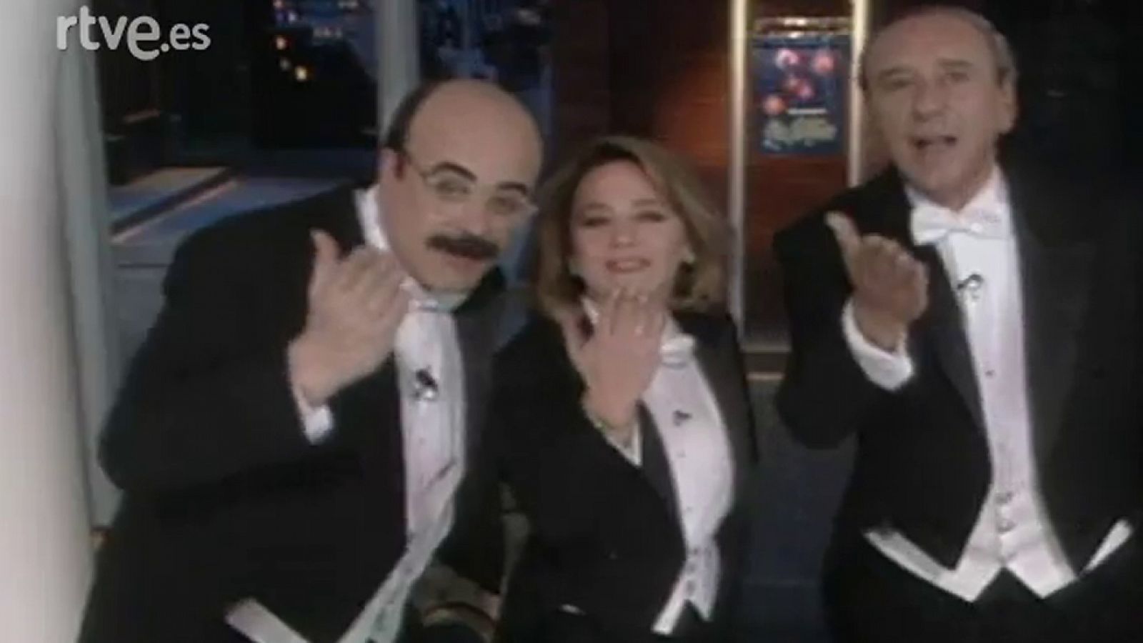 Telepasión 1991: Elena Sánchez, Constantino Romero y Joaquín Prat
