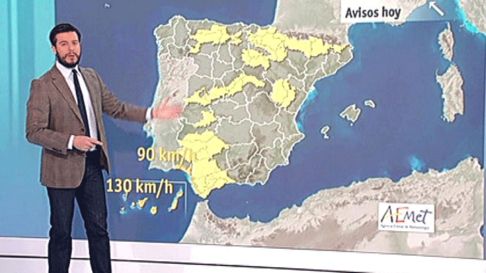 Alertas por viento en Canarias, Andalucía y las cumbres del norte y el centro peninsular