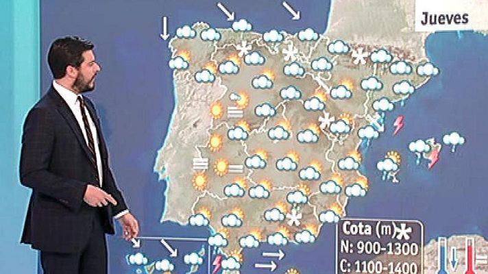 El tiempo - Tiempo variable y precipitaciones en el contorno peninsular