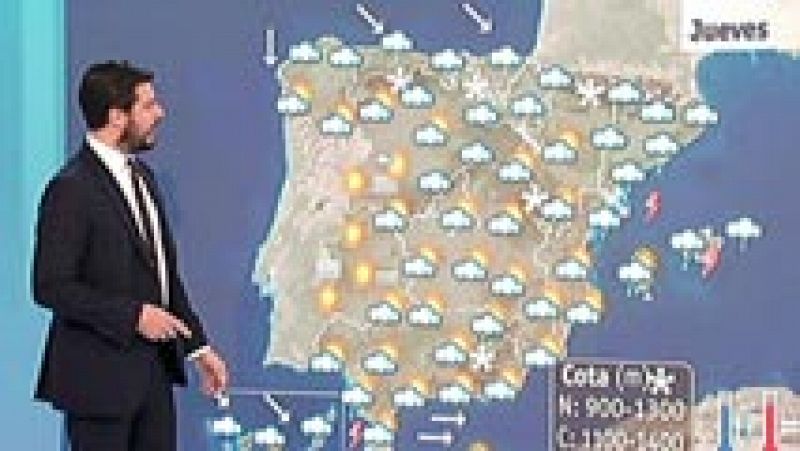 Tiempo variable y precipitaciones en el contorno peninsular