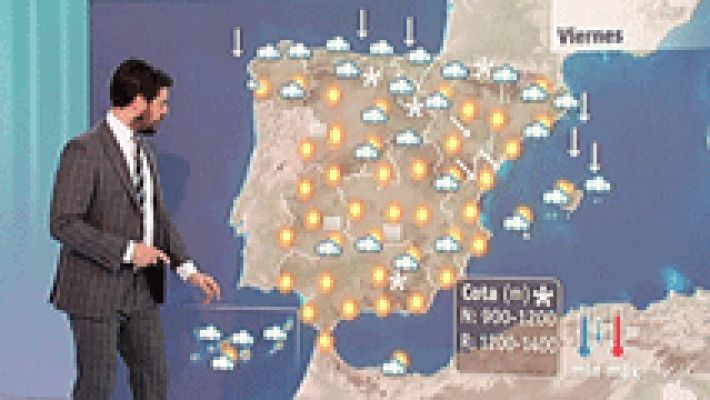 Temperaturas en descenso y cielos despejados, salvo en el norte