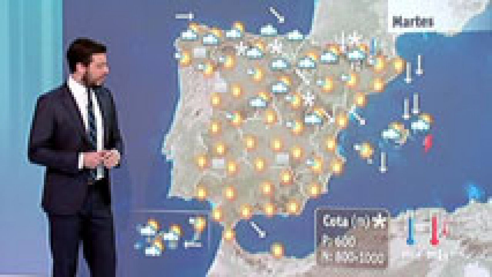 El tiempo: Temporal marítimo en Baleares y vientos fuertes en Aragón y Cataluña | RTVE Play