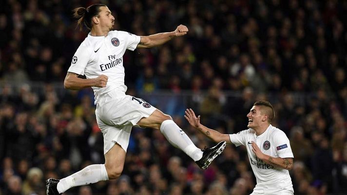 Champions League - El mago Ibrahimovic adelanta al PSG ante el Barça (0-1)