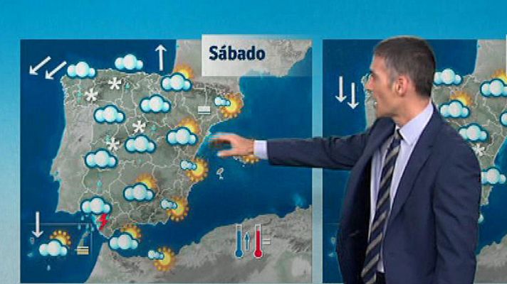 El tiempo - Lluvias en el tercio occidental peninsular y viento fuerte en Canarias