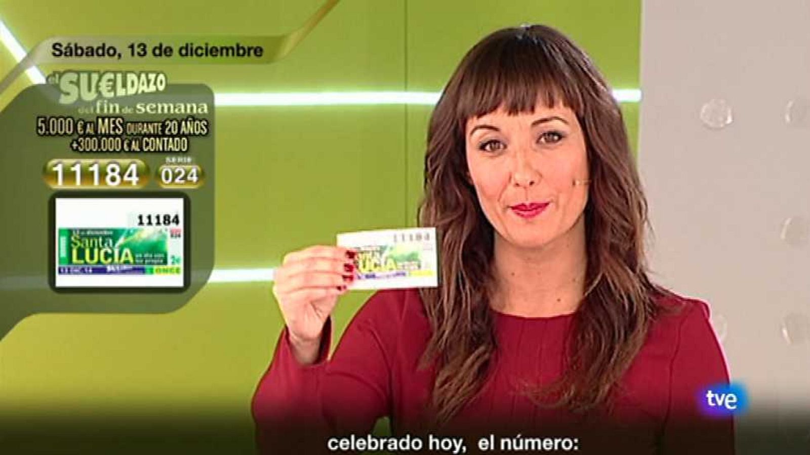 Sorteo ONCE - 13/12/14 - Ver ahora